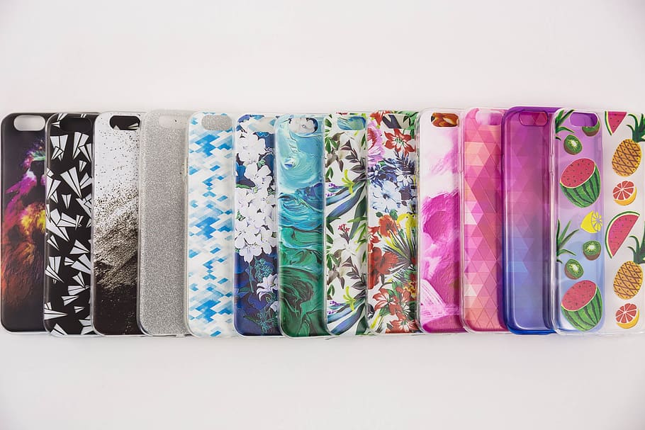 Colorful Cellphone Cases Photo, iPhone, Technology, Accessories, HD wallpaper