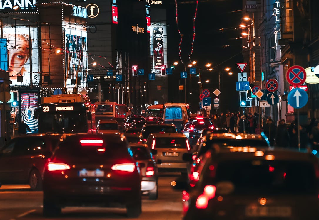 Photo of Cars on Street During Night Time